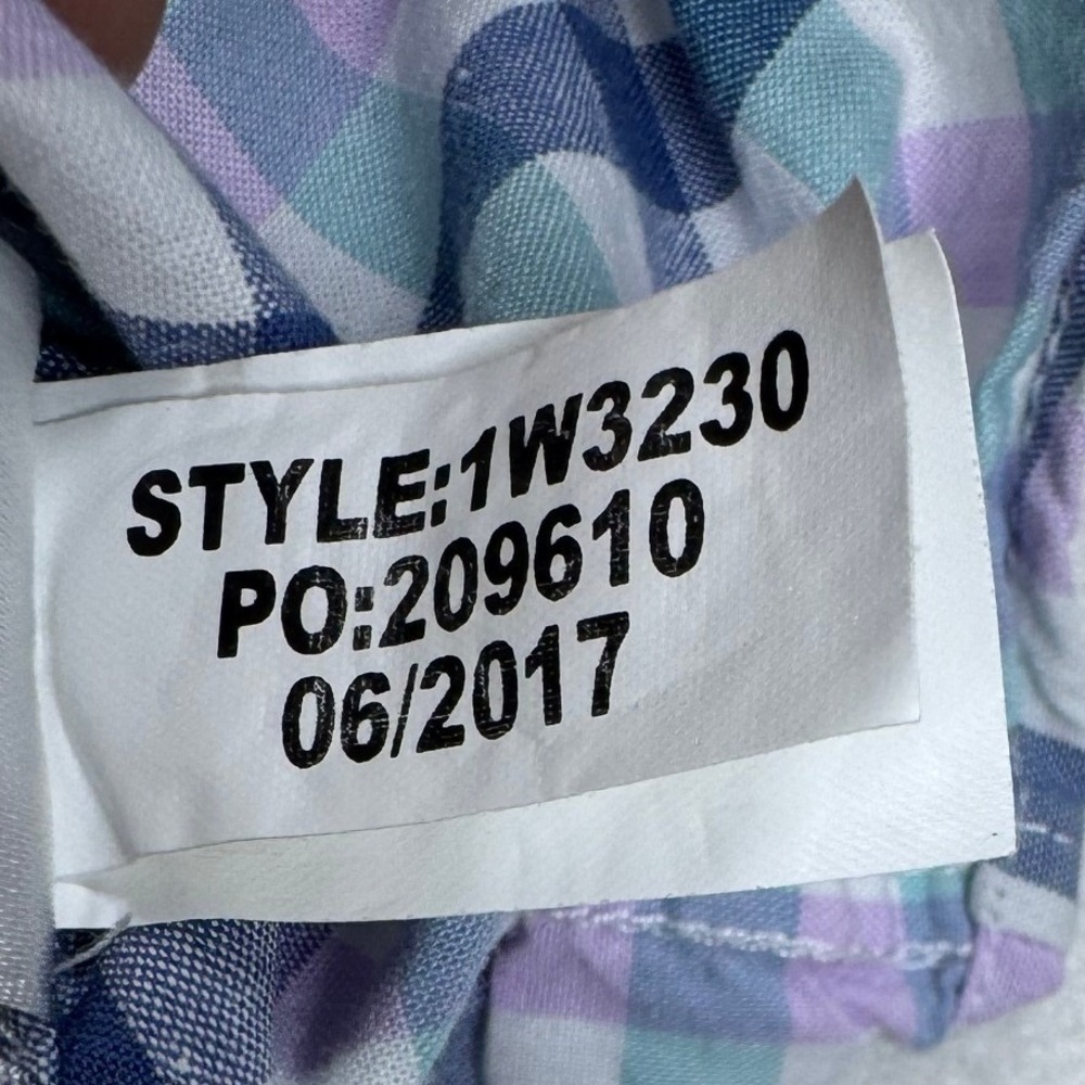 Vineyard Vines Slim Fit Murray Shirt Mens XL Purple Teal Plaid Button Down - Picture 8 of 10
